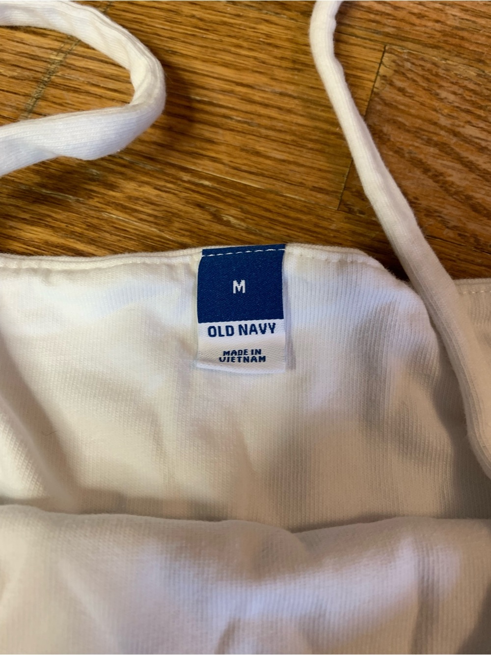OLD NAVY White Cotton Cami Maxi Dress Empire Waist Size Medium - Picture 2 of 6